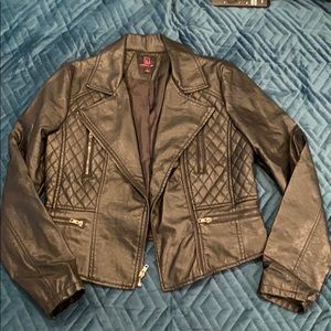 Faux Leather Jacket - Material Girl Brand